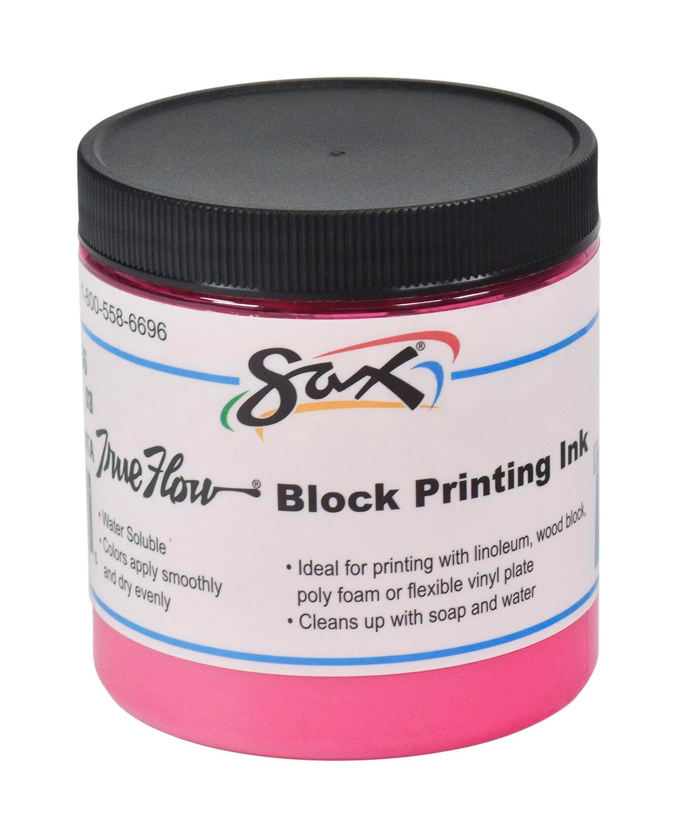 Sax Water Soluble Block Printing Ink, 8 Ounce Jar, Magenta 461936